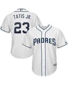 Men's San Diego Padres #23 Fernando Tatis Jr. White Cool Base Stitched MLB Jersey