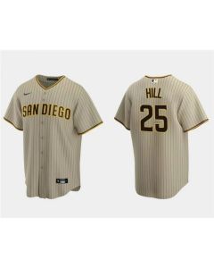 Men's San Diego Padres #25 Tim Hill Tan Cool Base Stitched Jersey