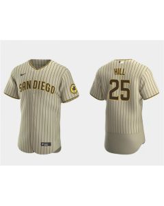 Men's San Diego Padres #25 Tim Hill Tan Flex Base Stitched Baseball Jersey