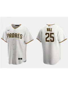 Men's San Diego Padres #25 Tim Hill White Cool Base Stitched Jersey