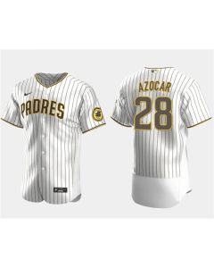 Men's San Diego Padres #28 Jose Azocar White Flex Base Stitched Baseball Jersey