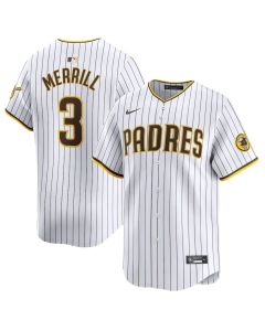 Men's San Diego Padres #3 Jackson Merrill White Stitched MLB Jersey