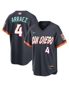 Men's San Diego Padres #4 Luis Arraez Obsidian 2026 City Connect Stadium Jersey