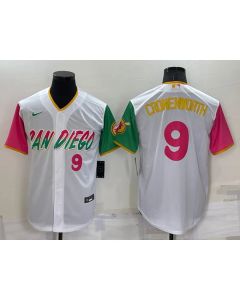 Men's San Diego Padres #9 Jake Cronenworth 2022 White City Connect Cool Base Stitched Jersey