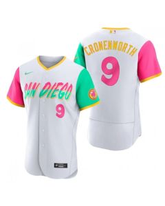 Men's San Diego Padres #9 Jake Cronenworth 2022 White City Connect Flex Base Stitched Baseball Jersey (White)