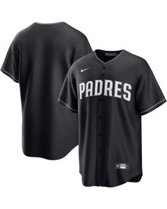 Men's San Diego Padres Black Lights Out Replica Jersey (Black)