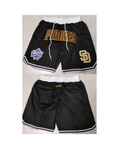Men's San Diego Padres Black Shorts (Run Small)