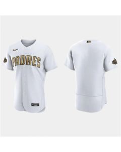 Men's San Diego Padres Blank 2022 All-Star White Flex Base Stitched Baseball Jersey