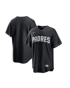 Men's San Diego Padres Blank Black Cool Base Stitched Baseball Jersey (Black)