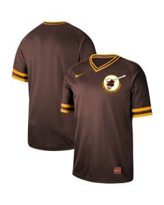 Men's San Diego Padres Blank Coffee Cooperstown Collection Legend Stitched MLB Jersey