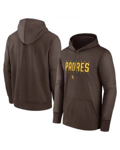 Men's San Diego Padres Brown Pregame Performance Pullover Hoodie