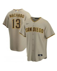 Men's San Diego Padres Tan Brown #13 Manny Machado Stitched MLB Jersey