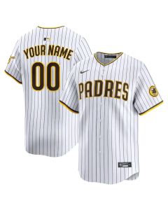 Men's San Diego Padres White Home Limited Custom Jersey (White)