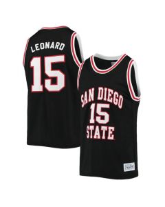 Men's San Diego State Aztecs #15 Kawhi Leonard Black Basketball Stitched NCAA Jersey