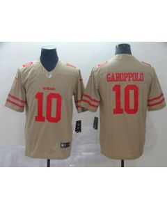 Men's San Francisco 49ers #10 Jimmy Garoppolo Gold Inverted Legend Stitched NFL Jersey