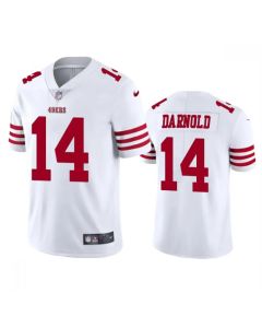 Men's San Francisco 49ers #14 Sam Darnold White Vapor Untouchable Limited Stitched Football Jersey