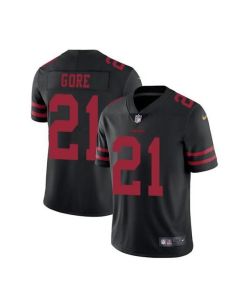 Men's San Francisco 49ers #21 Frank Gore Black Vapor Untouchable Limited Stitched Jersey