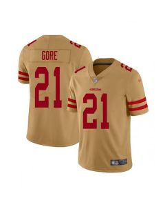 Men's San Francisco 49ers #21 Frank Gore Golden Stitched Jersey