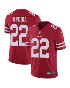 Men's San Francisco 49ers #22 Matt Breida Red Vapor Untouchable Limited Stitched NFL Jersey
