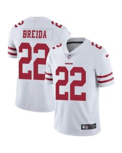 Men's San Francisco 49ers #22 Matt Breida White Vapor Untouchable Limited Stitched NFL Jersey