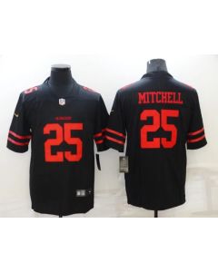 Men's San Francisco 49ers #25 Eli Mitchell Black Vapor Untouchable Limited Stitched Jersey