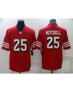 Men's San Francisco 49ers #25 Eli Mitchell Red Vapor Untouchable Limited Stitched Jersey