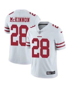Men's San Francisco 49ers #28 Jerick McKinnon White Vapor Untouchable Limited Stitched Jersey