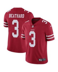 Men's San Francisco 49ers #3 C.J. Beathard Red Vapor Untouchable Limited Stitched NFL Jersey
