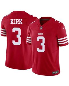 Men's San Francisco 49ers #3 Christian Kirk Red 2026 F.U.S.E. Vapor Untouchable Limited Stitched Football Jersey (Red)