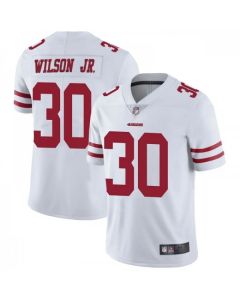 Men's San Francisco 49ers #30 Jeff Wilson Jr. White Vapor Untouchable Limited Stitched Jersey