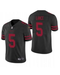 Men's San Francisco 49ers #5 Trey Lance Black Vapor Untouchable Limited Stitched Jersey