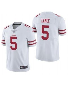 Men's San Francisco 49ers #5 Trey Lance White Vapor Untouchable Limited Stitched Jersey