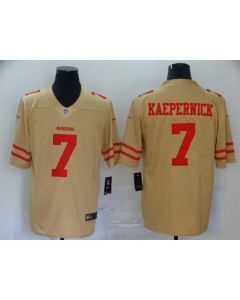 Men's San Francisco 49ers #7 Colin Kaepernick Gold Inverted Legend Stitched Jersey