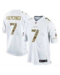 Men's San Francisco 49ers #7 Colin Kaepernick White Salute To Service Limited Stitched Football Jersey