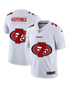 Men's San Francisco 49ers #7 Colin Kaepernick White Shadow Logo Limited Stitched Jersey
