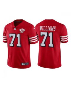 Men's San Francisco 49ers #71 Trent Williams Red 75th Anniversary Vapor Untouchable Limited Stitched Jersey