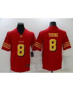 Men's San Francisco 49ers #8 Steve Young Red Gold Vapor Untouchable Limited Stitched Jersey