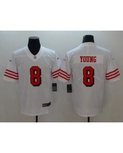 Men's San Francisco 49ers #8 Steve Young White Vapor Untouchable Player Limited Stitched NFL Jersey