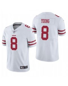 Men's San Francisco 49ers #8 Steve Young White Vapor Untouchable Stitched Football Jersey