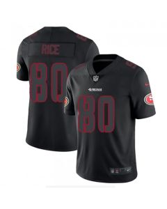 Men's San Francisco 49ers #80 Jerry Rice Black Impact Limited Stitched NFL Jersey