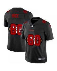 Men's San Francisco 49ers #80 Jerry Rice Black Shadow Logo Limited Stitched Jersey