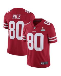 Men's San Francisco 49ers #80 Jerry Rice Red Super Bowl LIV Vapor Untouchable Limited Stitched NFL Jersey