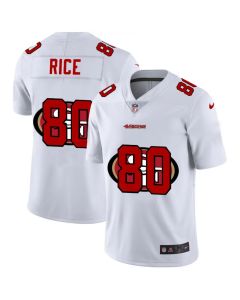 Men's San Francisco 49ers #80 Jerry Rice White Shadow Logo Limited Stitched Jersey