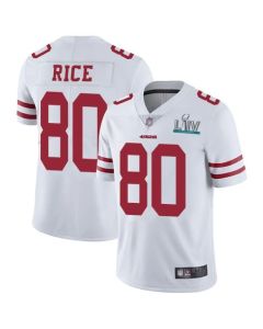 Men's San Francisco 49ers #80 Jerry Rice White Super Bowl LIV Vapor Untouchable Limited Stitched NFL Jersey
