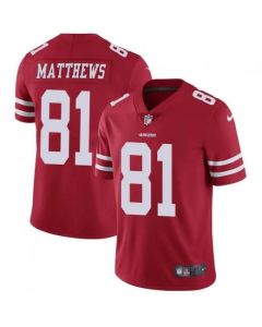 Men's San Francisco 49ers #81 Jordan Matthews Red Vapor Untouchable Limited Stitched NFL Jersey