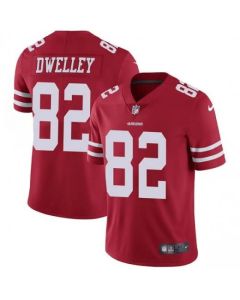 Men's San Francisco 49ers #82 Ross Dwelley Red Vapor Untouchable Limited Stitched NFL Jersey