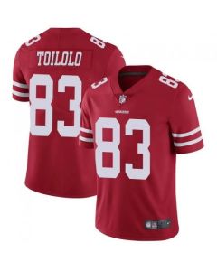 Men's San Francisco 49ers #83 Levine Toilolo Red Vapor Untouchable Limited Stitched NFL Jersey