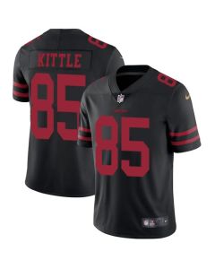 Men's San Francisco 49ers #85 George Kittle Black Vapor Untouchable Limited Stitched NFL Jersey