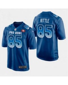 Men's San Francisco 49ers #85 George Kittle Blue Stitched Jersey