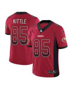 Men's San Francisco 49ers #85 George Kittle Red Drift Fashion Color Rush Limited Stitched NFL Jersey